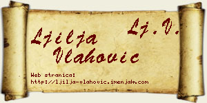 Ljilja Vlahović vizit kartica